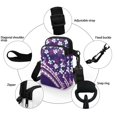 thumbnail image 5 of HELLHERO Birthday Holiday Gift Lightweight Adjustable Shoulder Strap Crossbody Bag Stylish for Outdoor Travel Daily Use, Purple Geometric Floral, 5 of 7