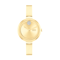Movado Bold 3601007 Trend Gold Dial Gold Stainless Steel Bangle Womens Watch