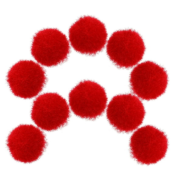 MLINS 100pcs Red Mini Tiny Pom Poms Craft Pom Poms DIY Pompoms for Crafts Small Pom Balls for Creative Arts Craft Supplies Projects and Christmas Decorations
