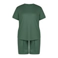 thumbnail image 2 of Kmbangi T-shirt à Manches Courtes Col Rond Couleur Unie pour Homme + Shorts avec Poche, 2 of 10