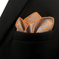 thumbnail image 5 of Geometric Pocket Square for Men Handkerchief Orange Blue 12.6 inches, 5 of 8