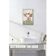 thumbnail image 4 of Funny Bathroom Quote for Wall, Vintage Pig with Flowers Tin Sign for Toilet Bathroom Washroom Decor - Best Farmhouse Decor Gift for Women Men Family Friends Co-Worker 12x16 Inches, 4 of 5