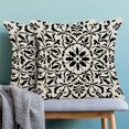 thumbnail image 2 of Black Boho Pillow Covers 18x18 Inch 2 Pcs,Vintage Bohemian Carpet Style Decorative Throw Pillows for Couch,Flower Print Farmhouse Decor Pillowcase Linen Cushion Cover for Bed Sofa, 2 of 6