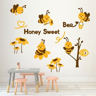 PBPBOX 1Set Kids Room Decor Multi Bee Wall Decals For Room Decoration Style