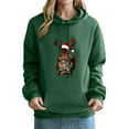 thumbnail image 2 of FDGIU 2025 Women's Funny Ugly Xmas Hooded Sweatshirt - Loose Fit Long Sleeve Pullover, Cute Holiday Graphic Print, 2 of 5