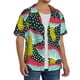 thumbnail image 2 of Balery Green Mushroom Camisa Casual de Manga Corta con Botones para Hombre, Texturizada, Estilo Cubano, para Playa, Verano-Medium, 2 of 5