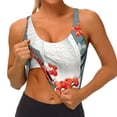 thumbnail image 3 of Balery Cockatoo Red Berries Pattern Racerback Sports Bras for Women - Padded Seamless High Impact Support for Yoga Gym Workout Fitness-XX-Large, 3 of 8