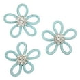 thumbnail image 3 of Sac 3 Pcs Broche à Chaussures Couleurs Mignonnes 6cm Strass Grand Forme de Fleur Broche pour Chaussures Sac Robe de Mariage, 3 of 7