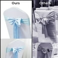 thumbnail image 4 of 10Pcs Satin Chair Sashes Ties - Wedding Banquet Party Event Decoration Chair Bows-sky blue, 4 of 5