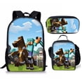 thumbnail image 3 of [Ready Stock] Mochila Minecraft Mochila escolar Mochila para niños Paquete de tres piezas Mochila para lápices Mochila, 3 of 4