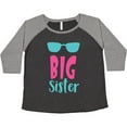 thumbnail image 3 of Inktastic Big Sister, Older Sister, Sunglasses - Blue Pink Women's Plus Size T-Shirt, 3 of 5