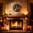 thumbnail image 6 of Bcylexb Christmas Wreaths for Front Door, 13.8" Realistic Decorative Pine Wreaths with Ball Winter Holiday Decor for Outdoor Window Door Home, 6 of 6