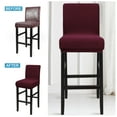 thumbnail image 5 of PiccoCasa Stretch Bar Stool Covers for Counter Height Side Chair Slipcovers Burgundy 1, 5 of 7