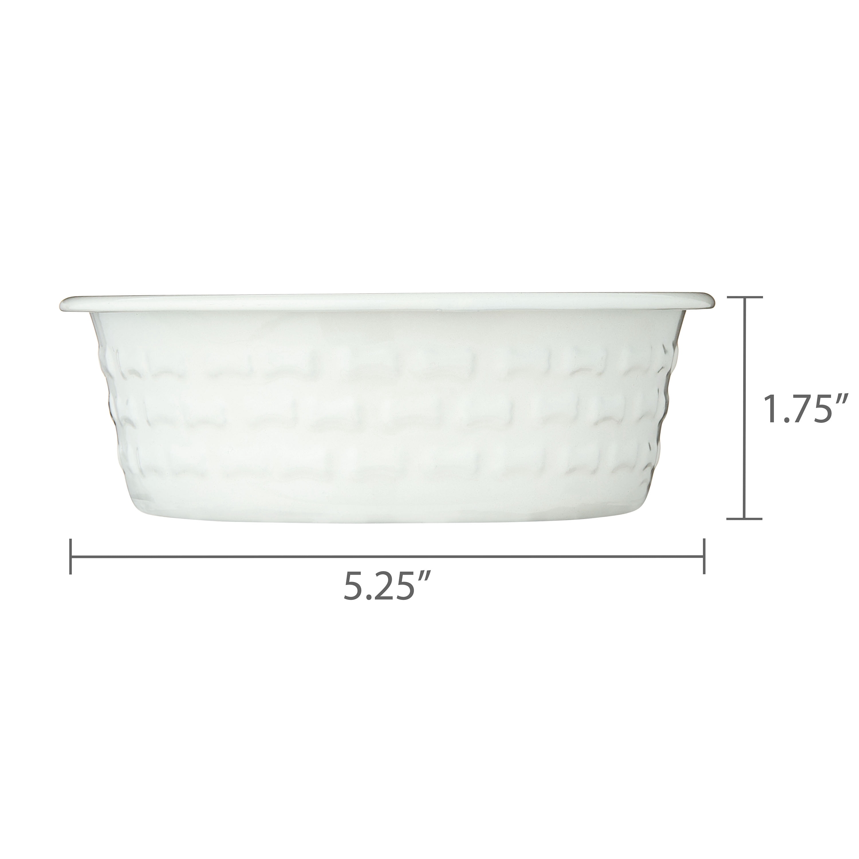 Vibrant Life Small Stainless Steel Embossed Dog Bowl, White Bones