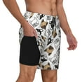 thumbnail image 3 of Haiem French Bulldog3 Mens Swim Trunks with Compression Liner 2 in 1 Swimming Shorts Stretch Swimwear Quick Dry,Board Shorts-Medium, 3 of 9