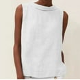 thumbnail image 6 of Tank Tops for Women 2024 Trendy Womens Summer Sleeveless Top Solid Color Drop Loose Shirts White XXL, 6 of 6