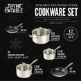 Thyme & Table NonStick 12Piece Cookware Set TriPly Stainless Steel