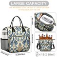 thumbnail image 5 of OBREWU Blue and Beige Pioneer Flower Modern Art Geometric Women's Insulated Leakproof Large Lunch Bag, Oxford Cloth, 5 of 7