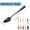 Black, variant on Multicolor Stainless Steel Serrated Edge Spoon, Orange Peeler And Fruit Scoop, Multifunctional Dessert Spoon for Grapefruit Lemon, 7X1In