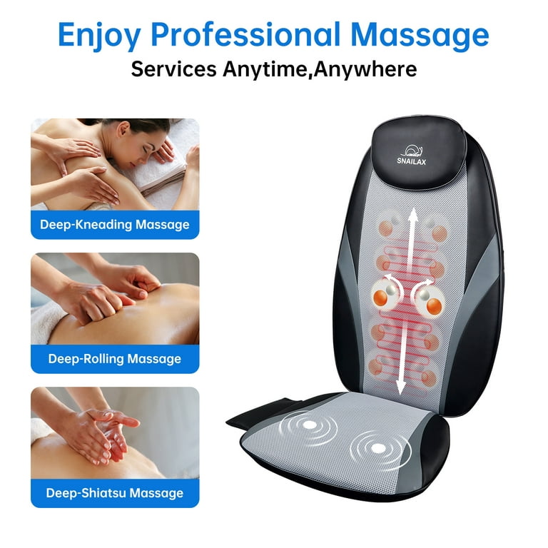 Shiatsu Neck & Back Massager with Heat, Rolling Massager, Massage Chair pad  - 233