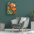 thumbnail image 3 of Canvas Wall Art - RomantzArt 'Netties Garden Orange Iris 2' Wall Art for Living Room, Bedroom, or Office Décor by Trademark Fine Art - 35 x 47 Inches, 3 of 4