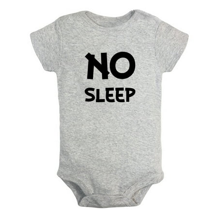 

No Sleep Funny Rompers For Babies Newborn Baby Unisex Bodysuits Infant Jumpsuits Toddler 0-24 Months Kids One-Piece Oufits