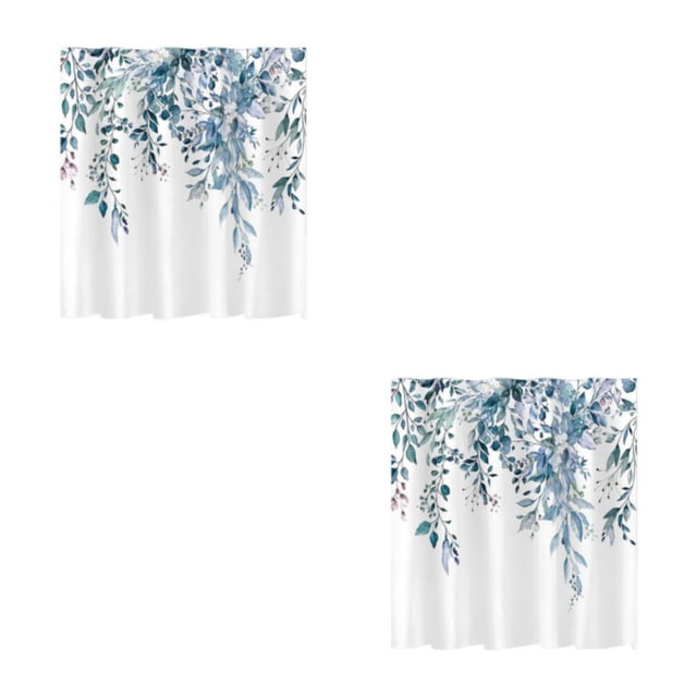 Toystoory Cortina de baño para el hogar con hermoso estampado de hojas y revestimiento impermeable Type4 NO4