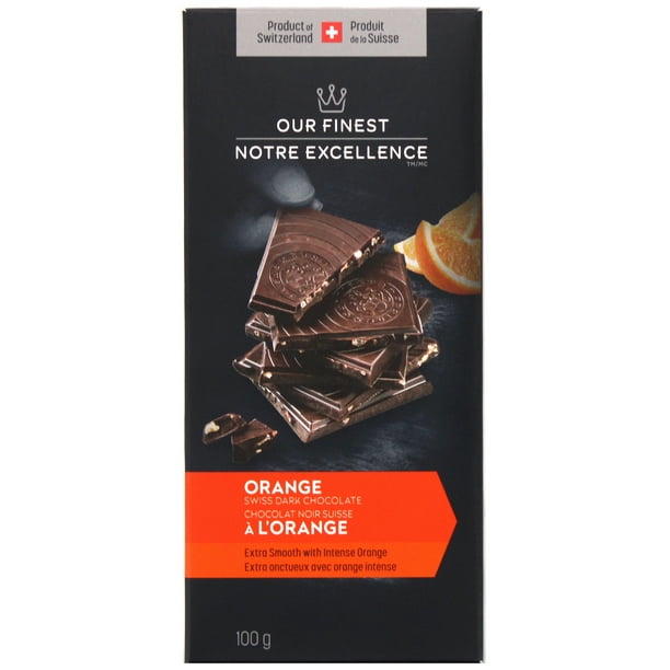 Chocolat noir suisse à l’orange de Notre Excellence 100 g