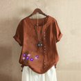 thumbnail image 4 of Camisetas de Manga Corta para Mujeres, Camiseta de Manga Corta Impresa Casual Hecha de 95% Poliéster 5% Spandex para Todas las Estaciones, Camisetas de Manga Corta para Mujeres, 4 of 6