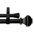 thumbnail image 2 of Central Design 4782-992 0.8125 in. Vicky Double Curtain Rod with 120 to 170 in. Extension, Black, 2 of 2