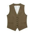 thumbnail image 5 of new summer women's linen blended vest + shorts-beige vest-M, 5 of 6