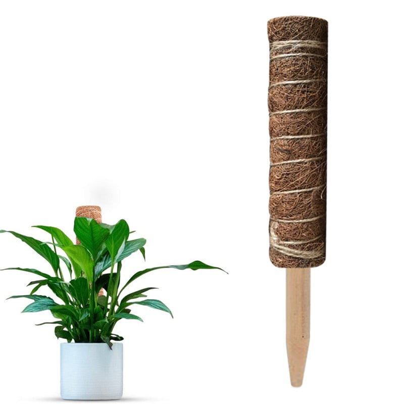 Creepers 4 Pieces 15.7 Inch Coir Totem Pole with 40 Pcs Plant Labels Climbing Indoor Plants Coir Moss Totem Pole Coir Moss Stick for Plant Support Extension
