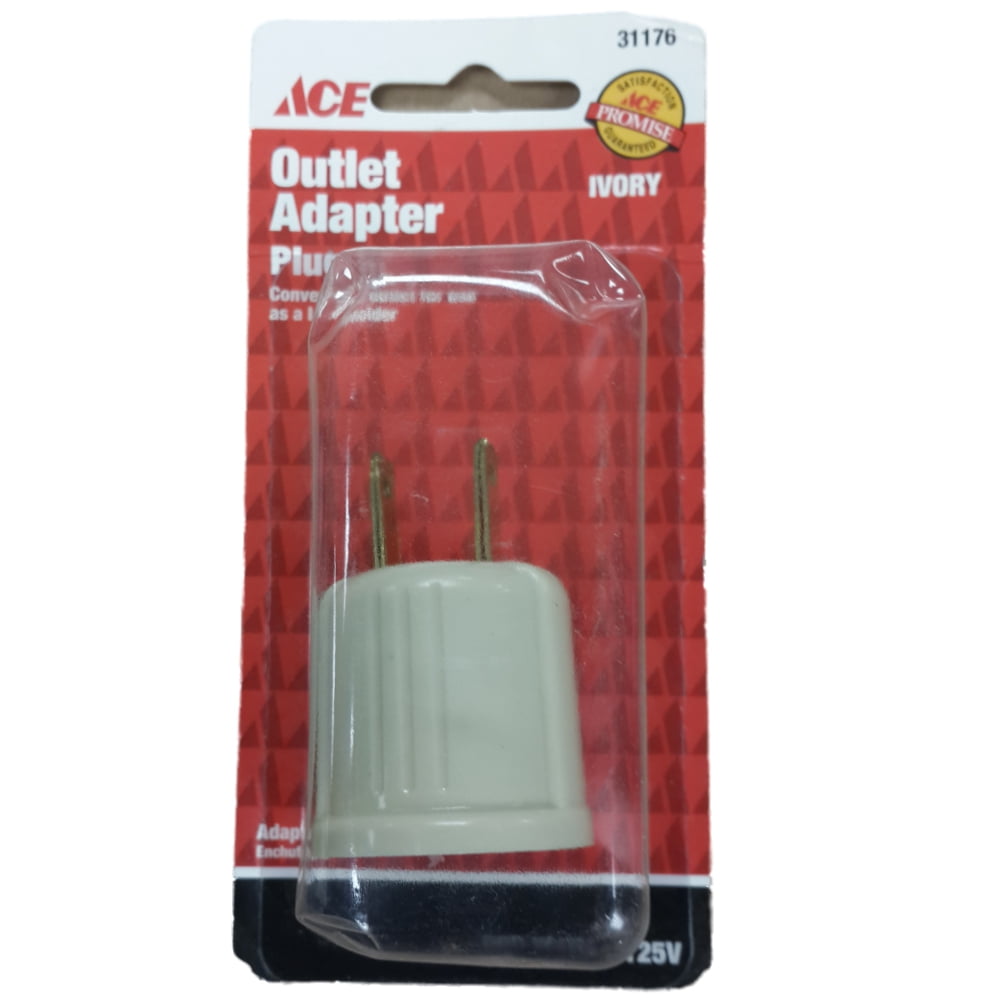 Ace Ivory Beige PlugIn Light Socket Outlet Adapter Lamp Holder Plug