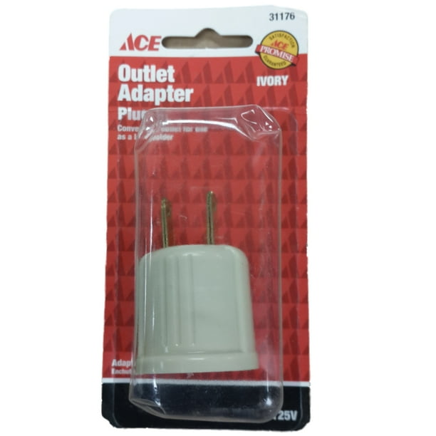 Ace Ivory Beige PlugIn Light Socket Outlet Adapter Lamp Holder Plug