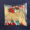 thumbnail image 5 of 50/100 piezas de brochetas de bambú navideñas, palillos para cócteles, adornos para cupcakes, palillos desechables para postres, palitos de fruta, suministros para fiestas, 5 of 5