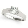 thumbnail image 1 of 14k White Gold Prong Set Solitaire Diamond Engmt Ring 1/2 cttw Size 8, 1 of 4