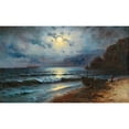 thumbnail image 3 of Grigori Ivanovitch Kapustin 14x10 Black Modern Framed Museum Art Print Titled - Smugglers on the Crimean Coast, 3 of 5
