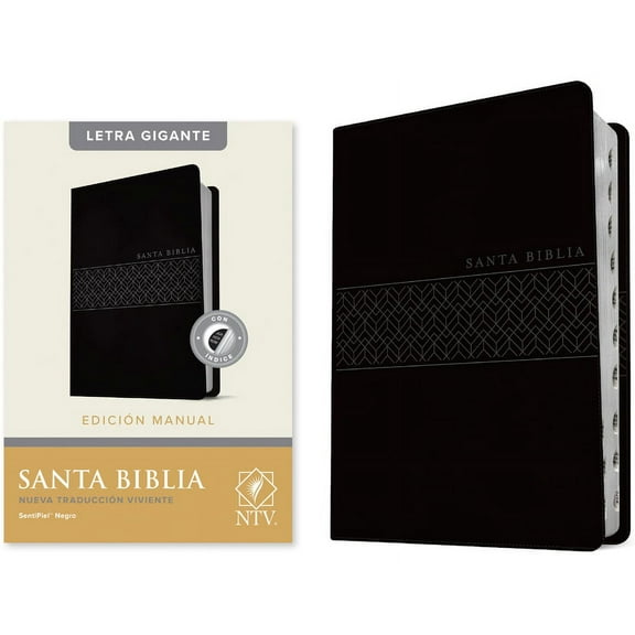 Santa Biblia Ntv, EdiciÃ³n Manual, Letra Gigante (Sentipiel, Negro, Ãndice, Letra Roja), (Hardcover)