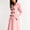 Pink, variant on SwiftWear Women's Flannel Coat with Faux Fur Trim Collar, Christmas Hooded Jacket with Horn Button Front Closure, Casual Long Sleeve Outerwear