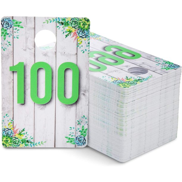 001 100 number cards tags for live sales reverse mirror hanger cards walmart com
