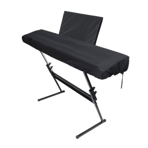 Worgeous Debris Protection Piano Keyboard Dust Cover Black Composite Cloth 1Pack 52.8X17.3X7.5In