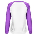 thumbnail image 3 of AherBiu Chandails à Col Rond pour Femmes Manches Longues Hauts à Blocs de Couleur Hauts de Sortie T-Shirts d'Entraînement, 3 of 7