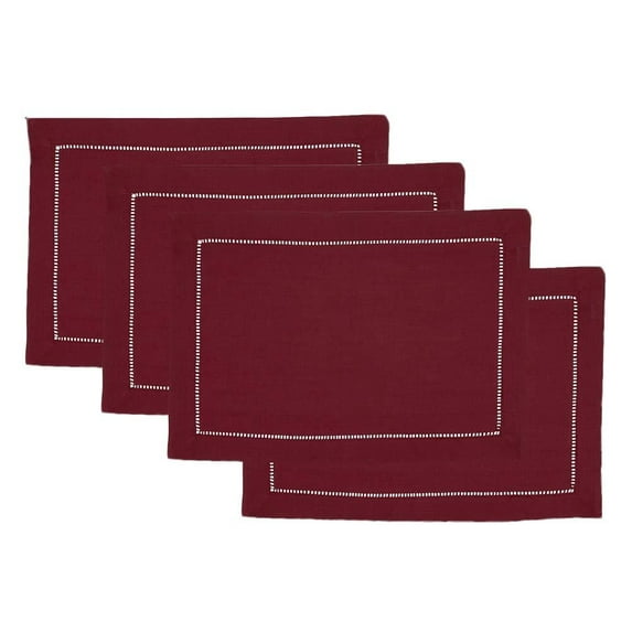 Fennco Styles Classic Hemstitch Design Table Linen Collection
