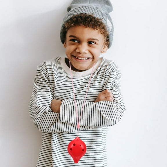 HOOWIFFY Alto C Ocarina Wind Music Instrument Resin Made With Cloth Strap 1 Set