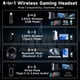 thumbnail image 5 of Auriculares Inalámbricos para Juegos de 2,4 GHz para PS5/PS4/PC/Switch/Xbox - Auriculares Bluetooth 5.3 con Micrófono con Cancelación de Ruido, Sonido Surround 7.1, Duración de Batería de 70 H, Luces RGB, Plegables, Portátiles, Negro y Verde, 5 of 5