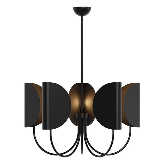 CH450732MB-Alora Lighting-Seno - 5 Light Chandelier-19.13 Inches Tall and 32 Inches Wide-Matte Black Finish-Matte Black Shade Color