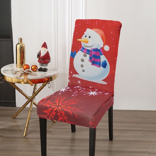 Christmas Dining Room Chair Covers Stretch Xmas Chair Slipcovers Protector Washable Kitchen Chair Cover For Dining Room Christmas Decor Holiday Party Red Home Decor Christmas Gifts