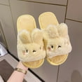 thumbnail image 6 of Gubotare Plush Slippers for Women Women's Slippers Ladies Memory Foam Slippers Non-slip Rubber Bottom Ladies Home Slippers Warm Plush Lining Bedroom Comfortable Home Shoes Size 7.5 (Yellow,7.5), 6 of 6