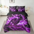 thumbnail image 3 of Manfei Motorcycle Motor Biker 7-Piece Bedding Comforter Set,Extreme Speed Sport King Bedding Sets,Purple Black Bed Sheets For Children,Luxury Bedroom Decor Reversible, 3 of 9