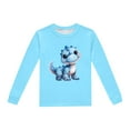 thumbnail image 5 of Pyjamas pour Enfants Ensemble de Pyjama Imprimé Dinosaure Col Rond Manches Longues Pantalon 2 Pcs Printemps Automne Pyjamas Bébé Garçon Bleu Clair 8 Ans-9 Ans, 5 of 5